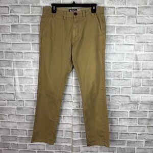 Barbour Neutral Khaki Straight Leg Coin Pocket Casual Pants Mens 32 x 32